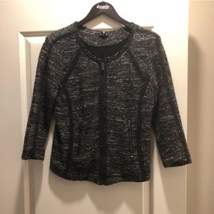 Ann Taylor Boucle Tweed Blazer Jacket Sz M